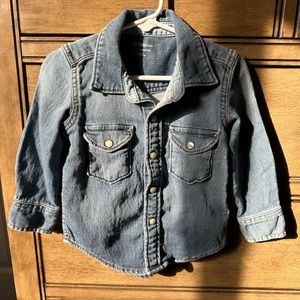 Baby Gap Boys Button-Up Jean Shirt 18-24 Months